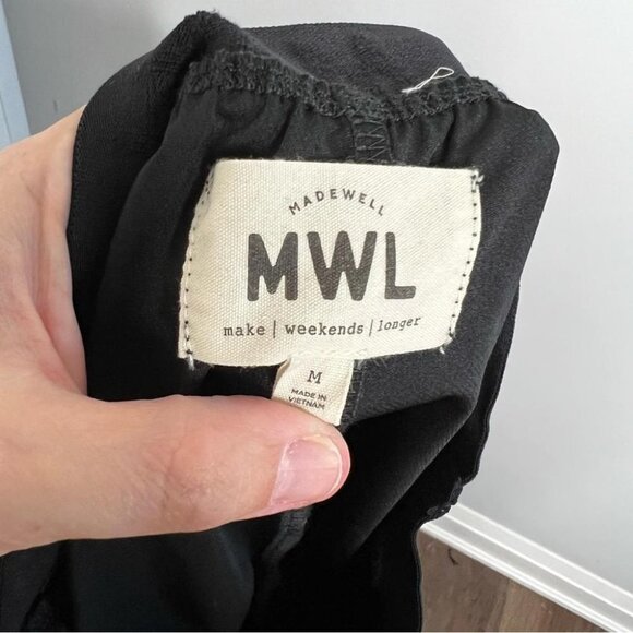 Madewell Womens Size Medium MWL Allways Pull-On Shorts Black Casual Lightweight - Picture 8 of 13